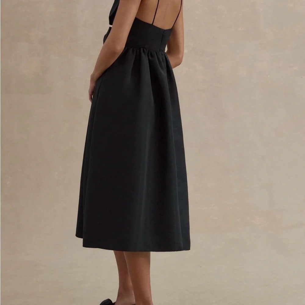 Sachin & Babi | Sloane Taffeta Double-Bow Pleated
Midi Dress - Picture 6 of 8